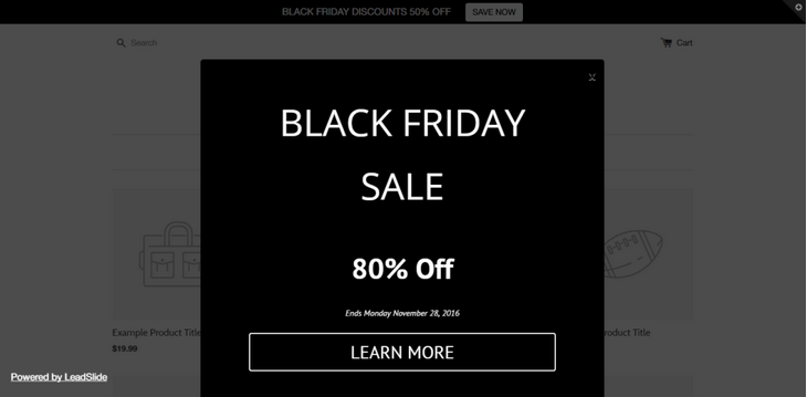 Pop-up black friday & actions webmarketing on-site - k4tegori
